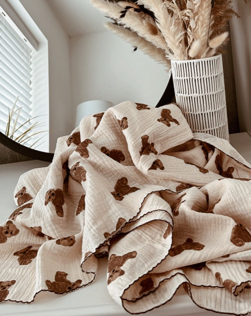 Bear print blanket sale