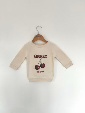 Cherry On Top - Cream Sweatshirt