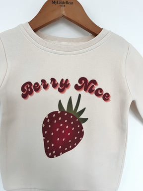 Berry Nice - Cream Sweatshirt