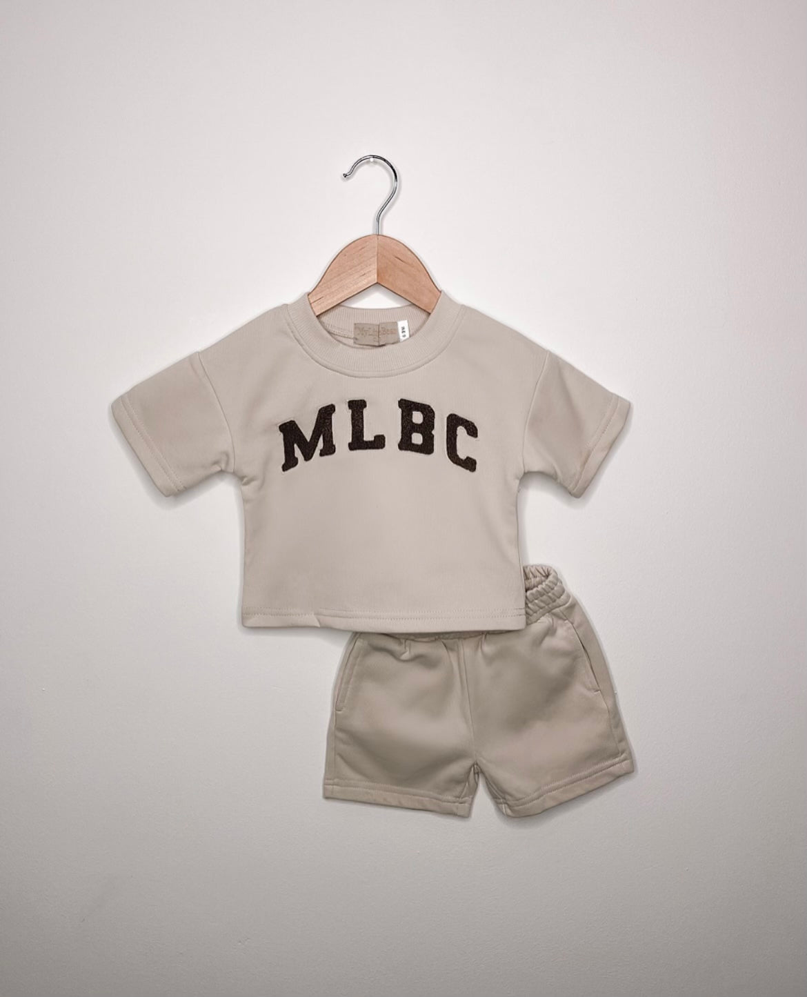 MLBC Chenile T-Shirt and Shorts Set - Stone