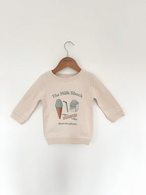 The Milk Shack Blue - Cream Sweatshirt