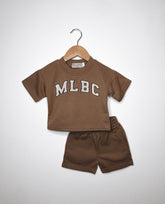 MLBC Chenille T-Shirt and Shorts Set - Choc