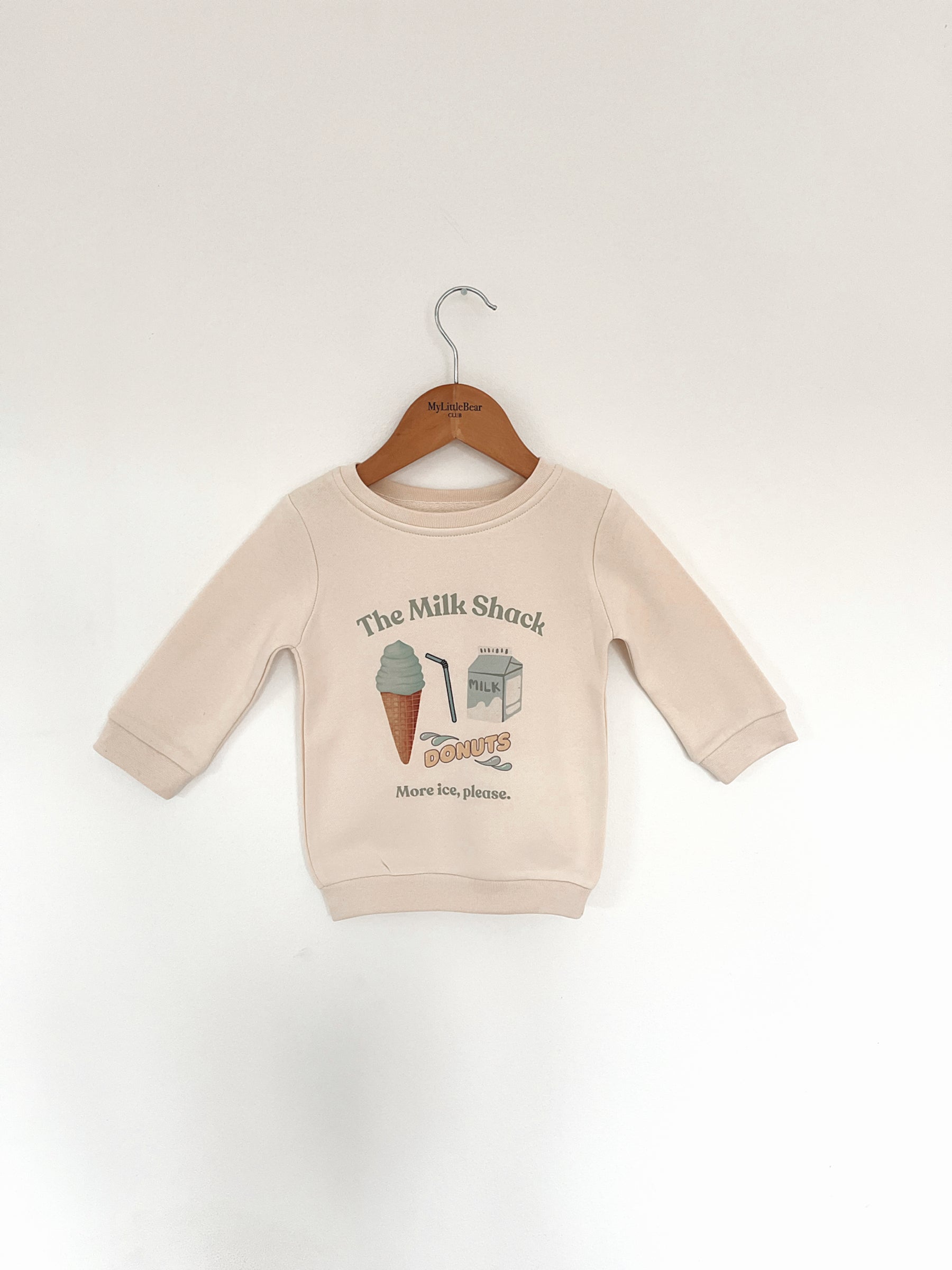 The Milk Shack Blue - Cream Sweatshirt