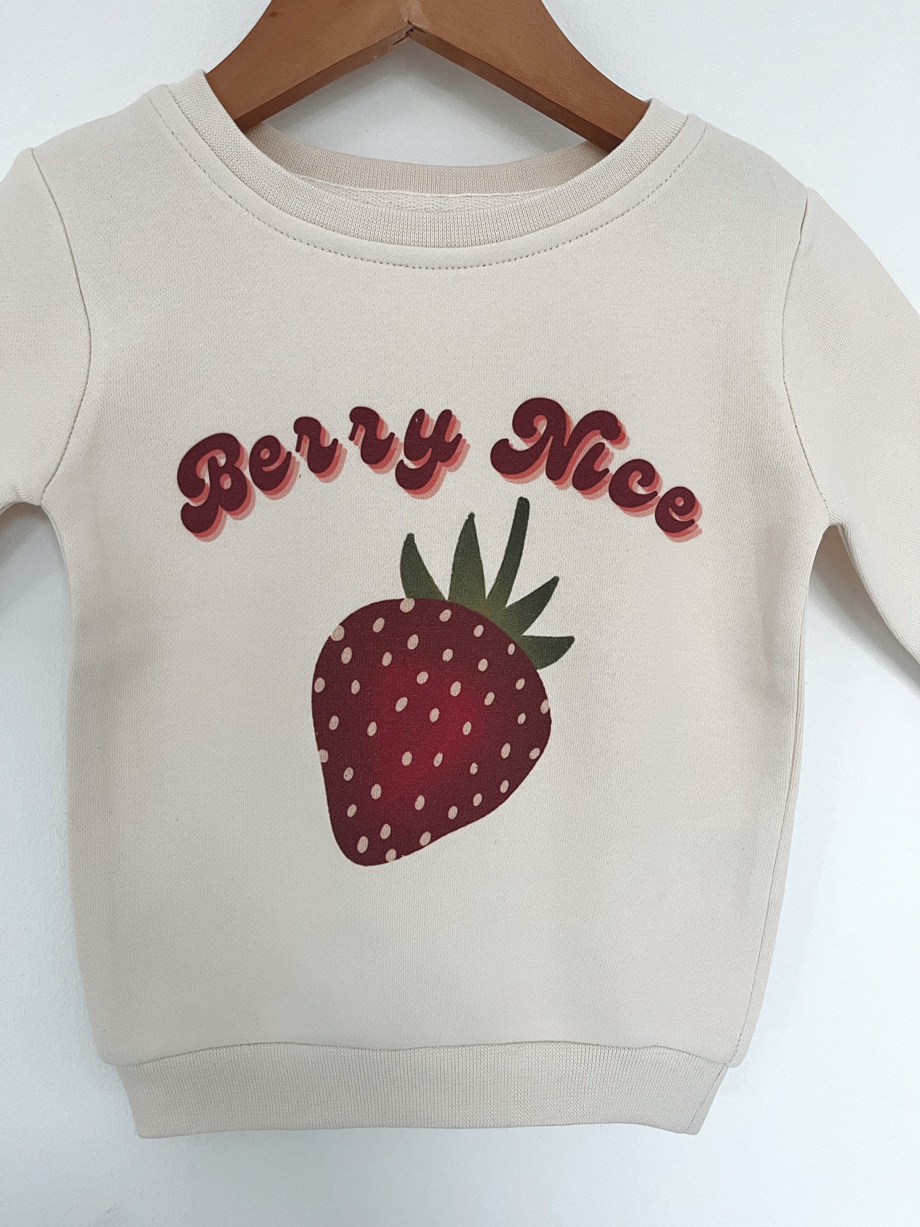 Berry Nice - Cream Sweatshirt