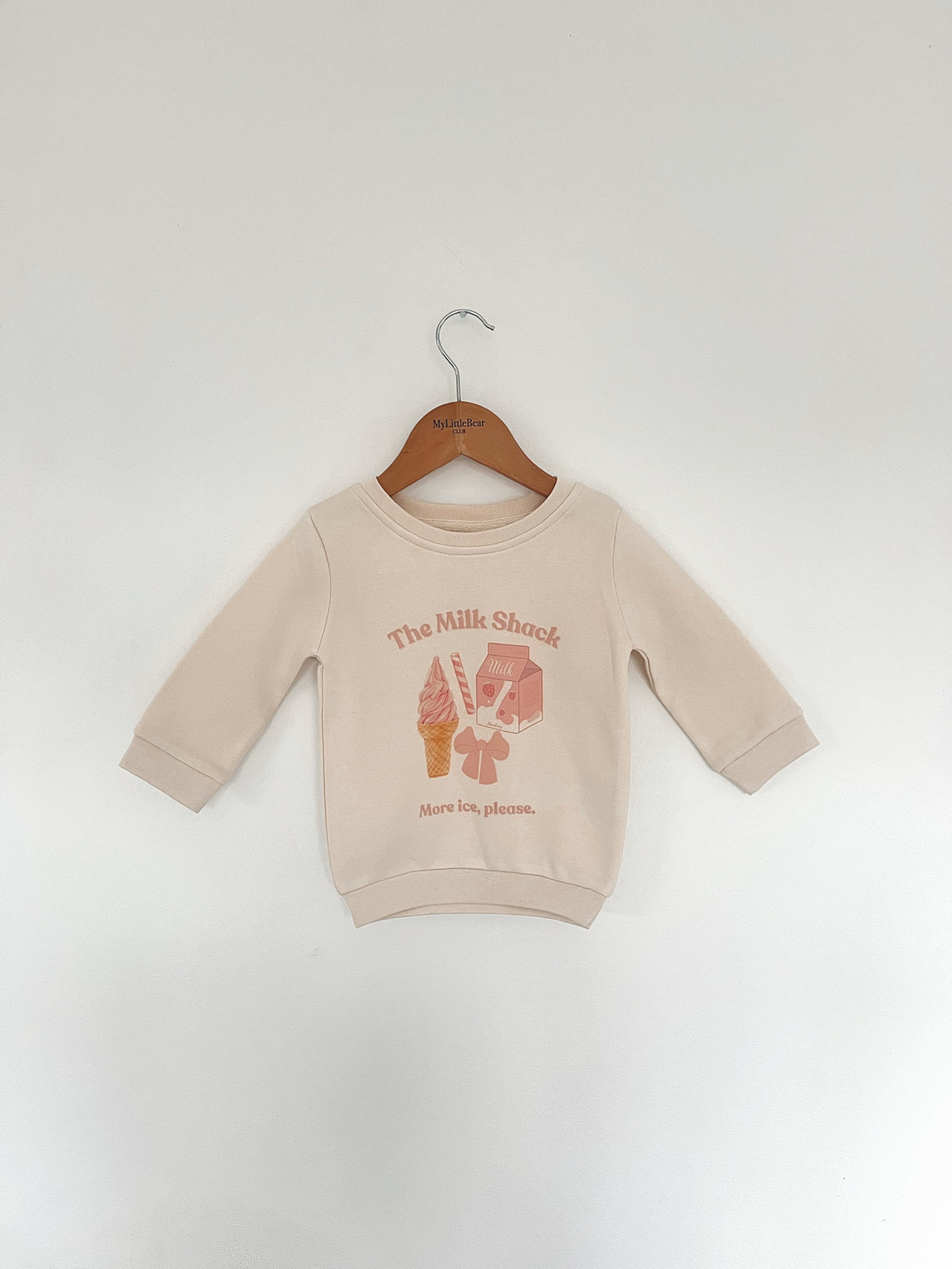 The Milk Shack Pink - Cream Sweatshirt