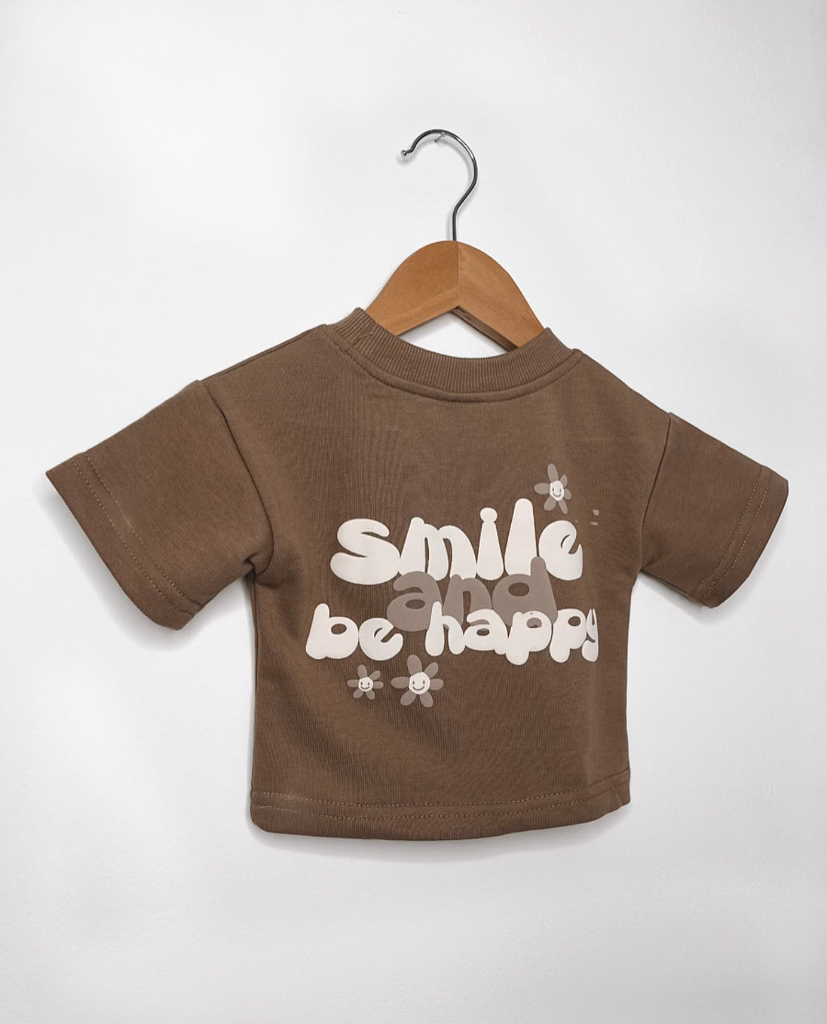 MLBC French Terry T-Shirt and Shorts Set - Smile and be happy