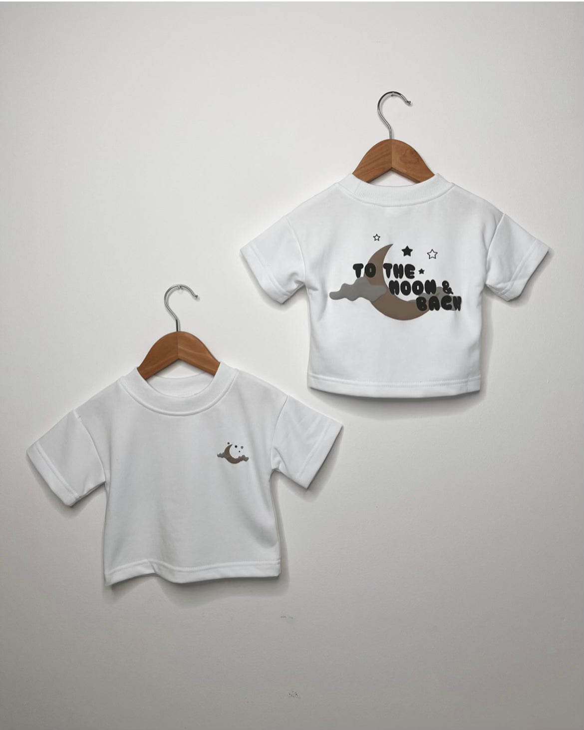 MLBC French Terry White T-Shirt and Shorts Set - To the moon